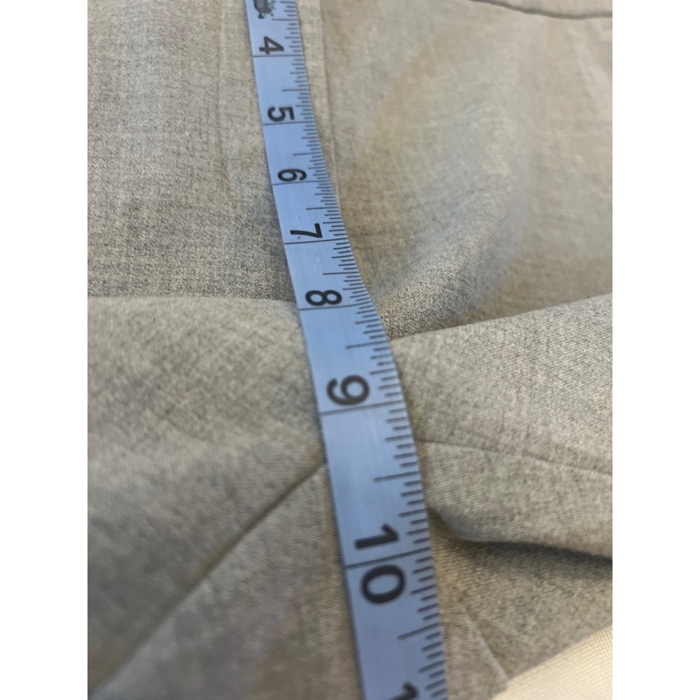 Zara Womens Gray Tailored Straight Leg Pants Elastic Waist Side Slit Size Small - Picture 5 of 7